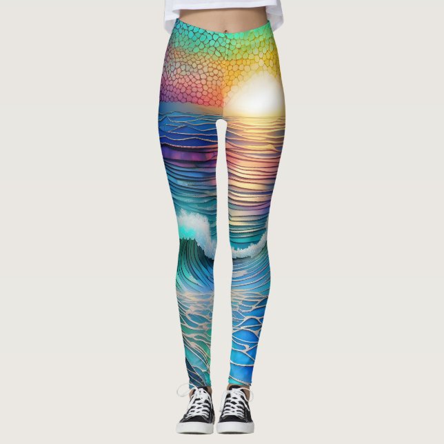 Chroma Sea Seascape Leggings (Vorderseite)