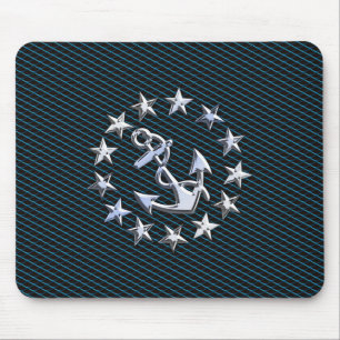 Chromähnliche Yachtflagge Auto Grillendruck Mousepad