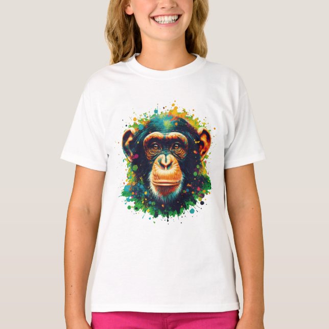 Chromatic Chimpanzy Art T-Shirt (Vorderseite)