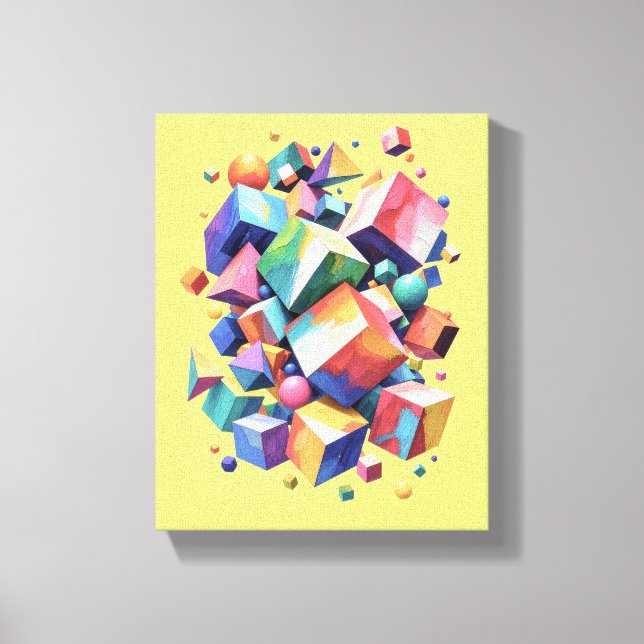 Chromatic Cube Symphony Leinwanddruck (Vorderseite)