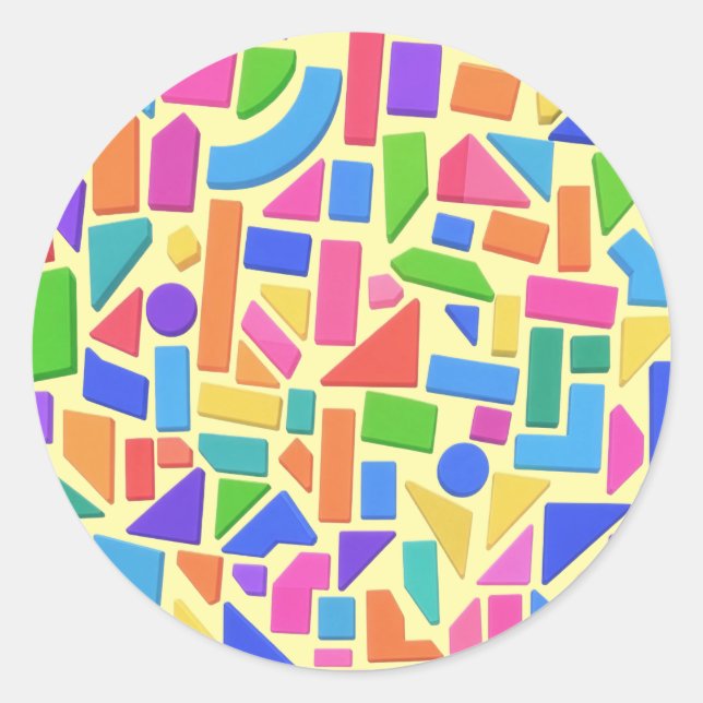 Chromatic Geometry Runder Aufkleber (Vorderseite)