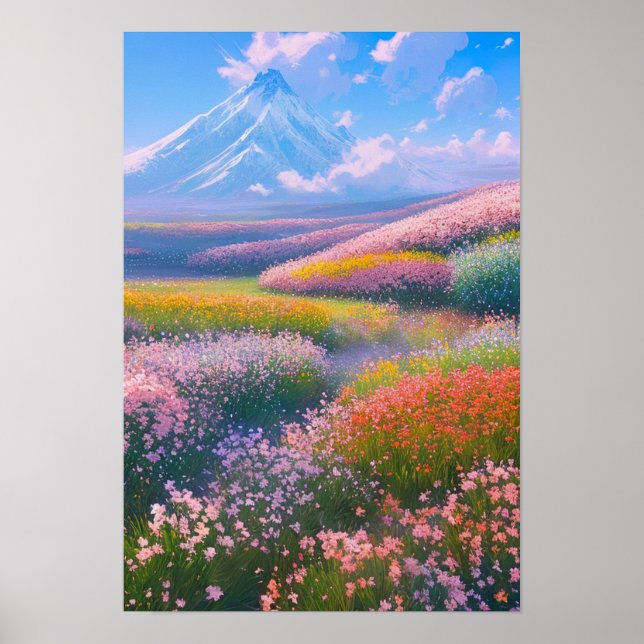 Chromatic Mountain Vista Poster (Vorne)