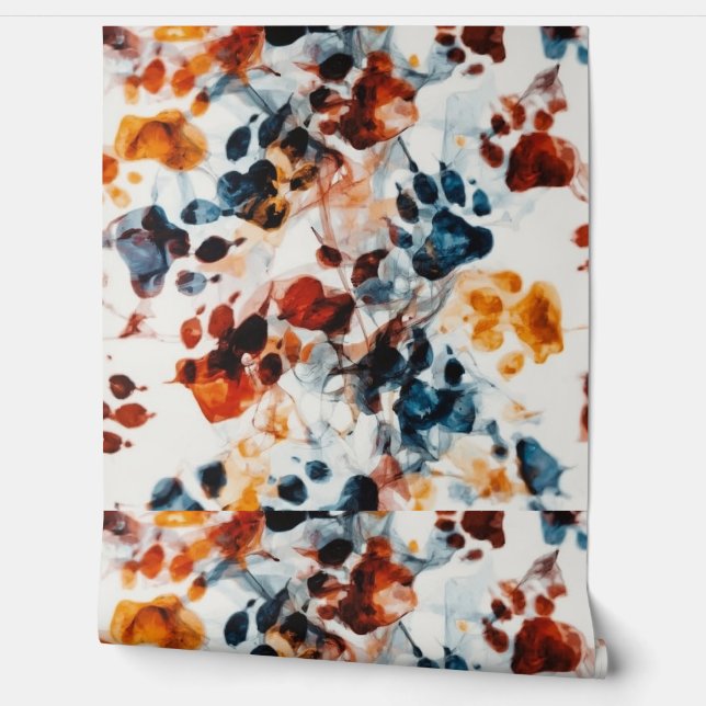 Chromatic Paw Prints Tapete (Abrollen)
