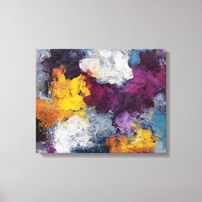 Chromatic Streak Abstract Canvas Wall Art Leinwanddruck (Vorderseite)