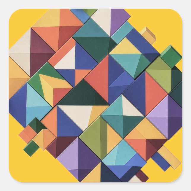 Chromatic Structure Quadratischer Aufkleber (Vorderseite)
