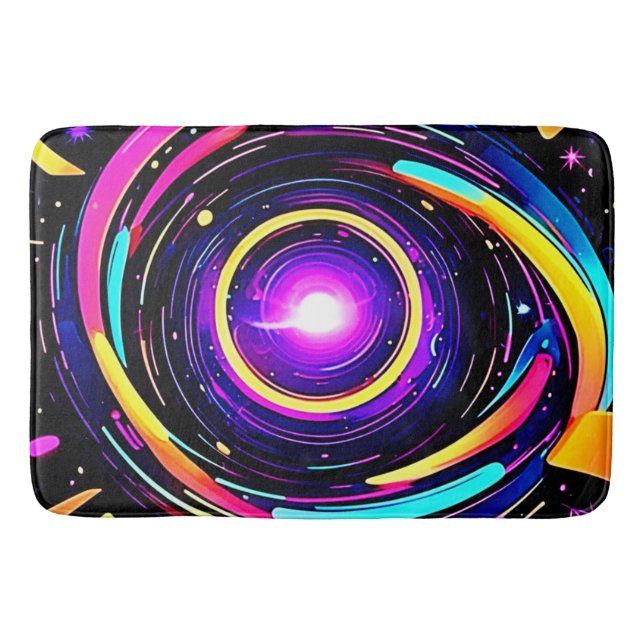 Chromatic Vortex Art Badematte (Vorderseite)