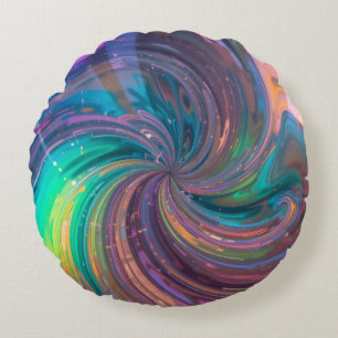 Chromatic Vortex Rundes Kissen