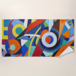 Chromatisch kubistische Symphonie geometrisches De Strandtuch