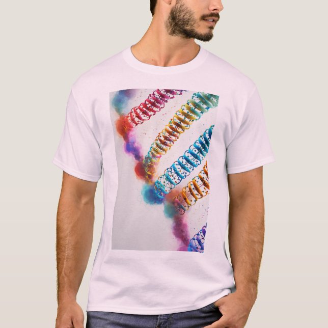 "Chromatische DNA: Monochrome männliche T-Shirt" T-Shirt (Vorderseite)