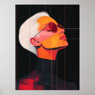 Chromatische Konturen — Porträt einer modernen Fra Poster