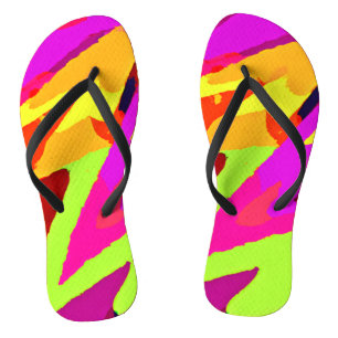 Chromatische Kunstfusion Flip Flops