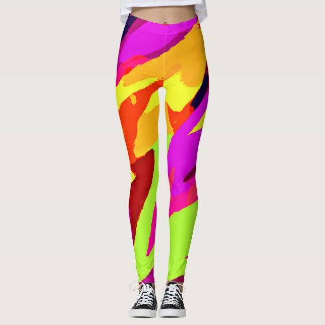 Chromatische Kunstfusion Leggings (Vorderseite)