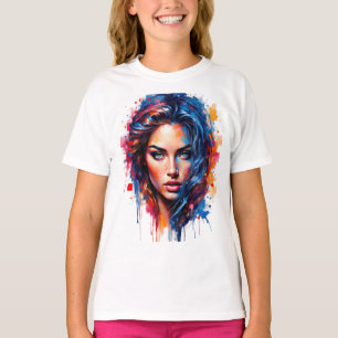 Chromatische Maus - Neon-Splash-Portrait T-Shirt