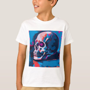 Chromatische Schädelmalerei T-Shirt