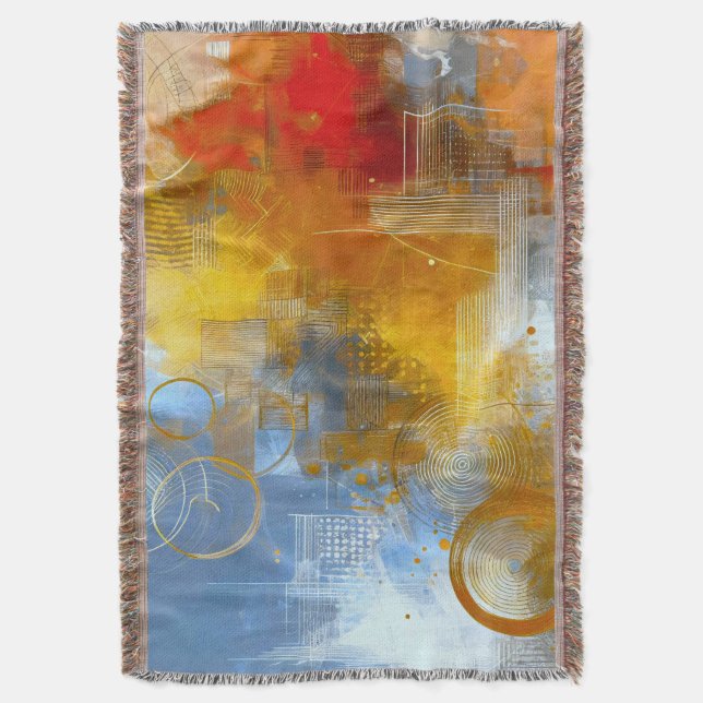 Chromatische Skyline: Puls der urbanen Abstraktion Decke (Vorderseite Vertikal)