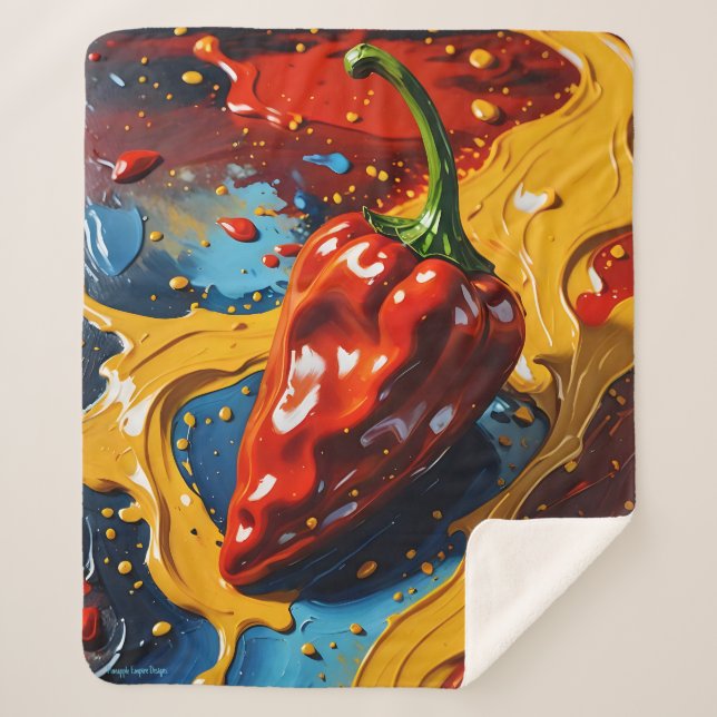 Chromatischer Chili - Ananas-Reich Sherpadecke (Vorderseite)