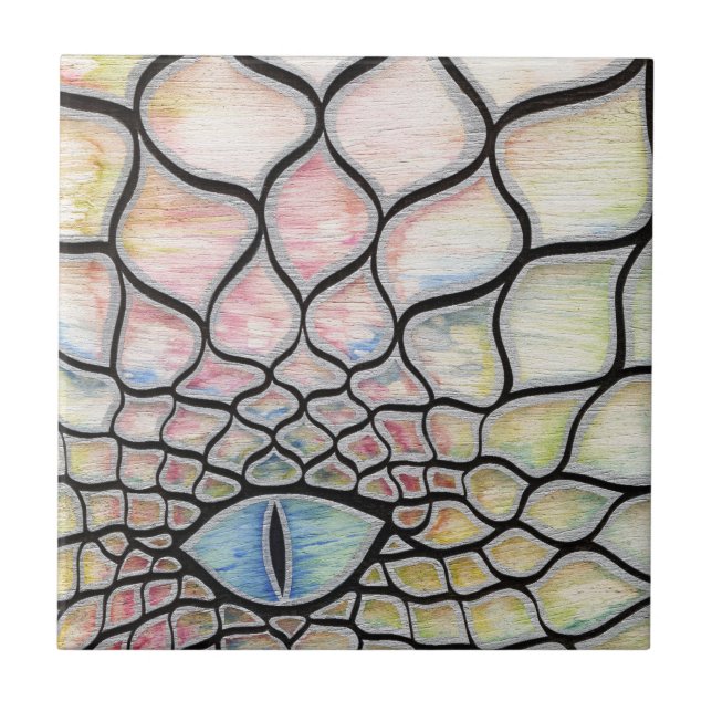 Chromatischer Drache Fliese (Vorderseite)