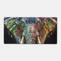 Chromatischer Elefant-Wandkunst | Lebendige geomet