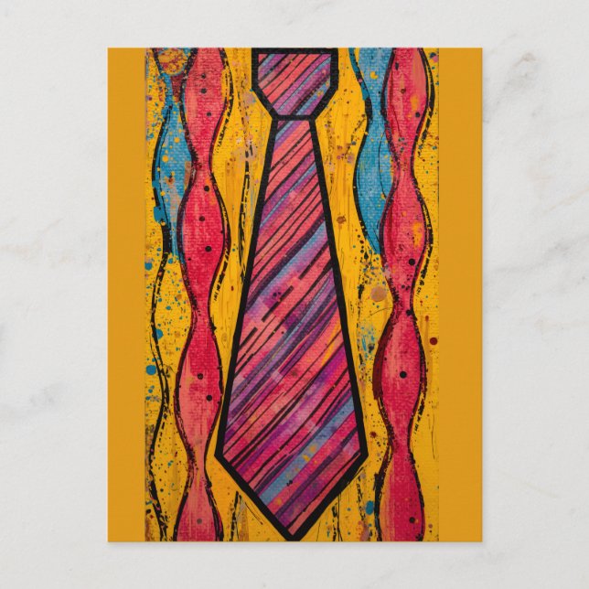 Chromatischer Rhythmus Schlips Postkarte (Vorderseite)