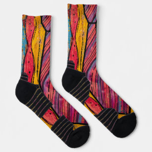 Chromatischer Rhythmus Schlips Socken