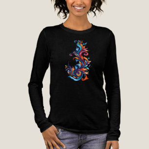 "Chromatischer Vortex" abstraktes Farbdessin Tri-Blend Shirt