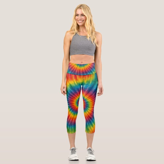 Chromatischer Wirbel Capri Leggings (Vorderseite)