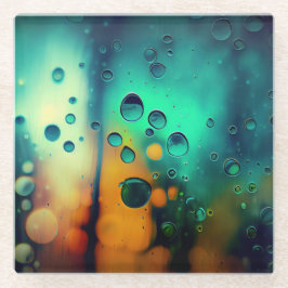 Chromatisches Regen - farbiger Hintergrund Glasuntersetzer