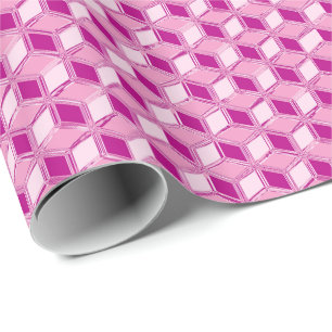 Chrome-3-d-Boxen - fuchsienrosa Geschenkpapier