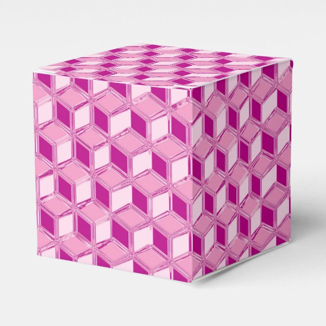 Chrome-3-d-Boxen - fuchsienrosa Geschenkschachtel (Vorderseite)