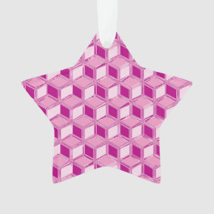 Chrome-3-d-Boxen - fuchsienrosa Ornament
