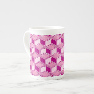 Chrome-3-d-Boxen - fuchsienrosa Prozellantasse