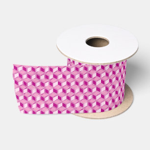 Chrome-3-d-Boxen - fuchsienrosa Satinband