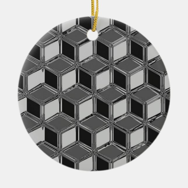 Chrome-3-d-Boxen - Hämatigrau Keramikornament (Vorne)