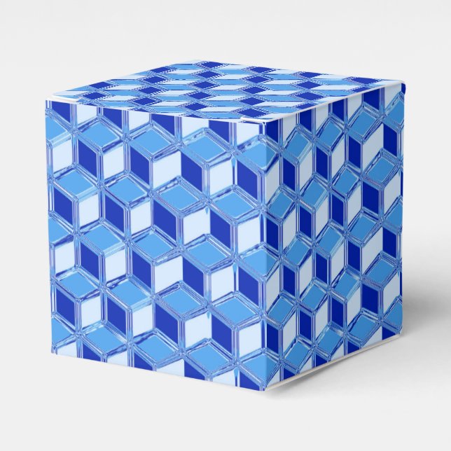 Chrome-3-d-Boxen - Kobaltblau Geschenkschachtel (Vorderseite)
