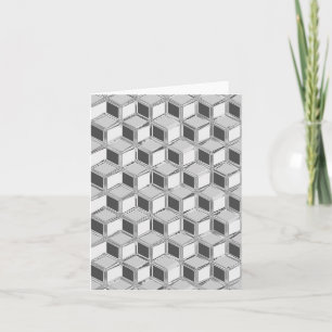 Chrome 3-d Boxen - silber grau Feiertagskarte