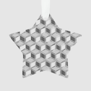 Chrome 3-d Boxen - silber grau Ornament