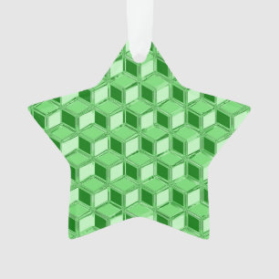 Chrome 3-d Boxen - Smaragdgrün Ornament