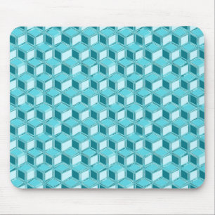 Chrome-3-d-Boxen - Türkis/Aqua Mousepad