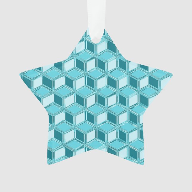 Chrome-3-d-Boxen - Türkis/Aqua Ornament (Vorderseite)