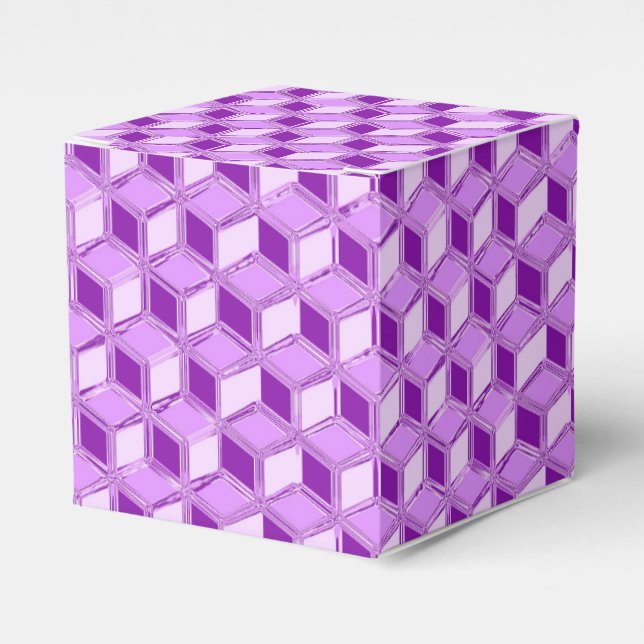 Chrome 3-d Boxen - violett lila Geschenkschachtel (Vorderseite)