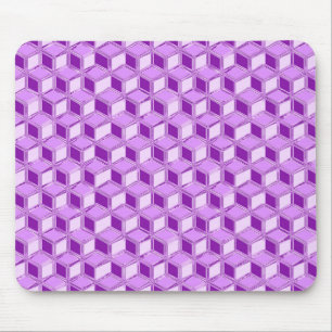 Chrome 3-d Boxen - violett lila Mousepad
