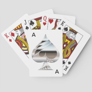 Chrome Ace of Spades Classic Playing Cards Spielkarten