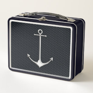 Chrome Anchor auf Honeycombs Nautical Lifestyle Metall Brotdose