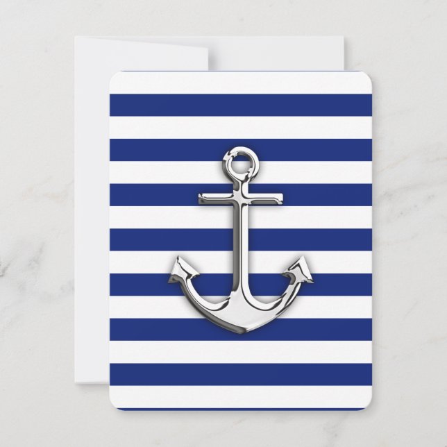 Chrome Anchor auf Navy Stripes (Vorderseite)