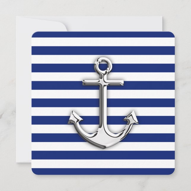 Chrome Anchor auf Navy Stripes (Vorderseite)
