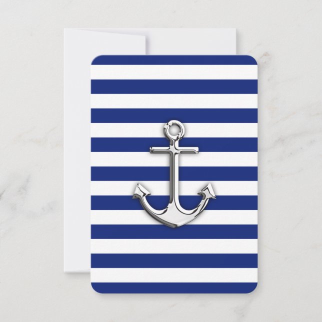 Chrome Anchor auf Navy Stripes (Vorderseite)