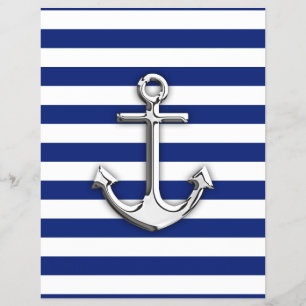Chrome Anchor auf Navy Stripes Flyer