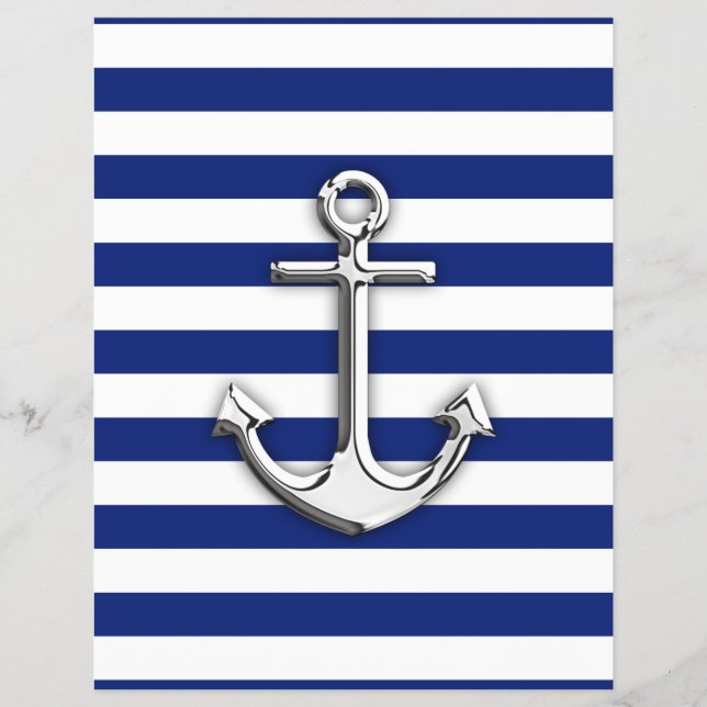 Chrome Anchor auf Navy Stripes Flyer (Vorne)