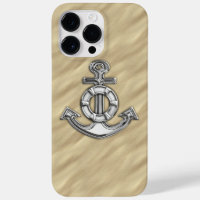 Chrome Anchor auf Sandy Beach Print