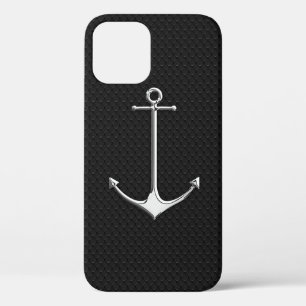 Chrome Anchor on Snake Skin Nautical Lifestyle Case-Mate iPhone Hülle